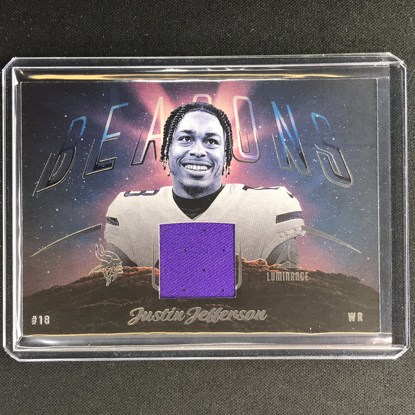 2023 Luminance Nfl Justin Jefferson Beacons Relic Jersey Silver No 16