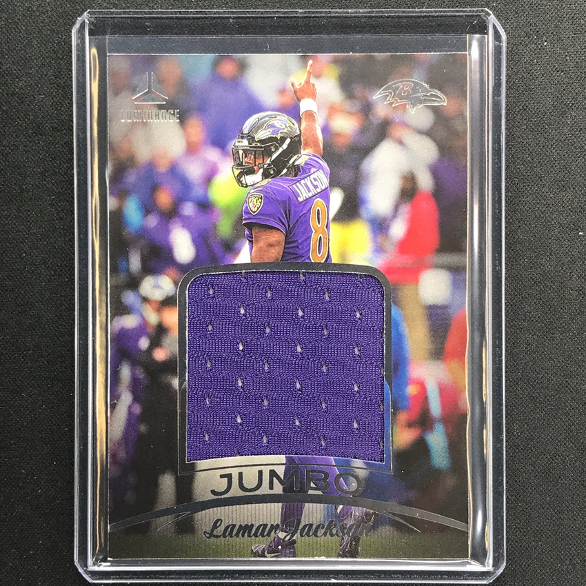2023 Luminance Nfl Lamar Jackson Jumbo Relic Jersey Silver No 2