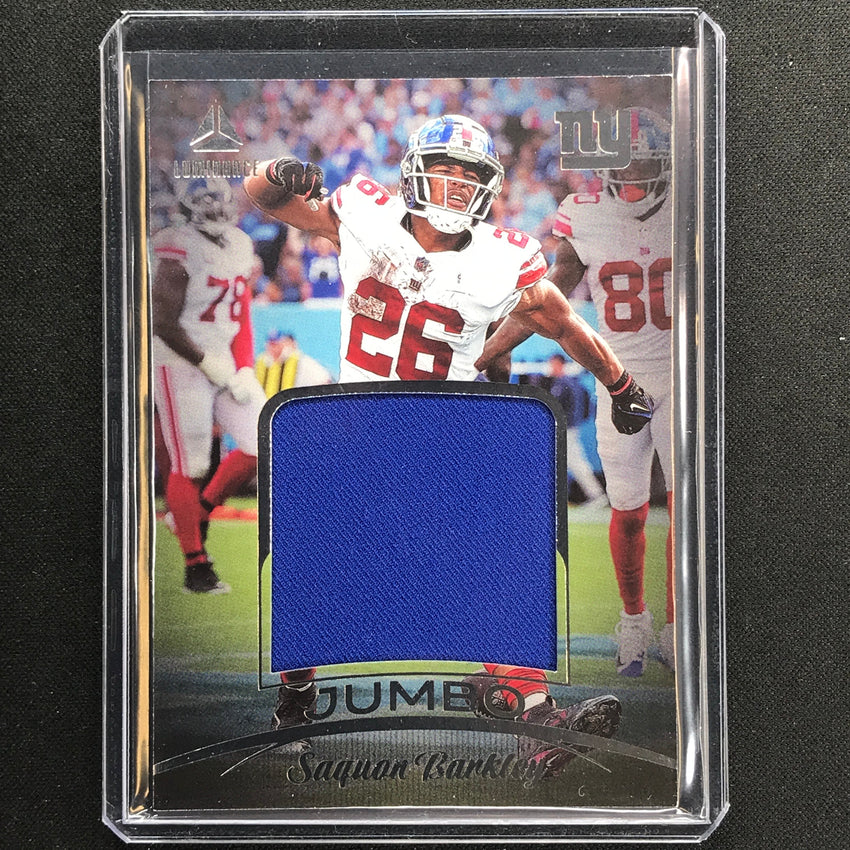 2023 Luminance Nfl Saquon Barkley Jumbo Relic Jersey Silver No 7