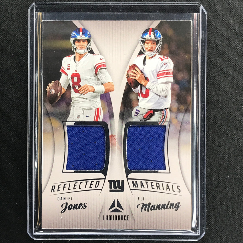 2023 Luminance Nfl Daniel Jones Eli Manning Reflected Materials Dual Jersey No 2