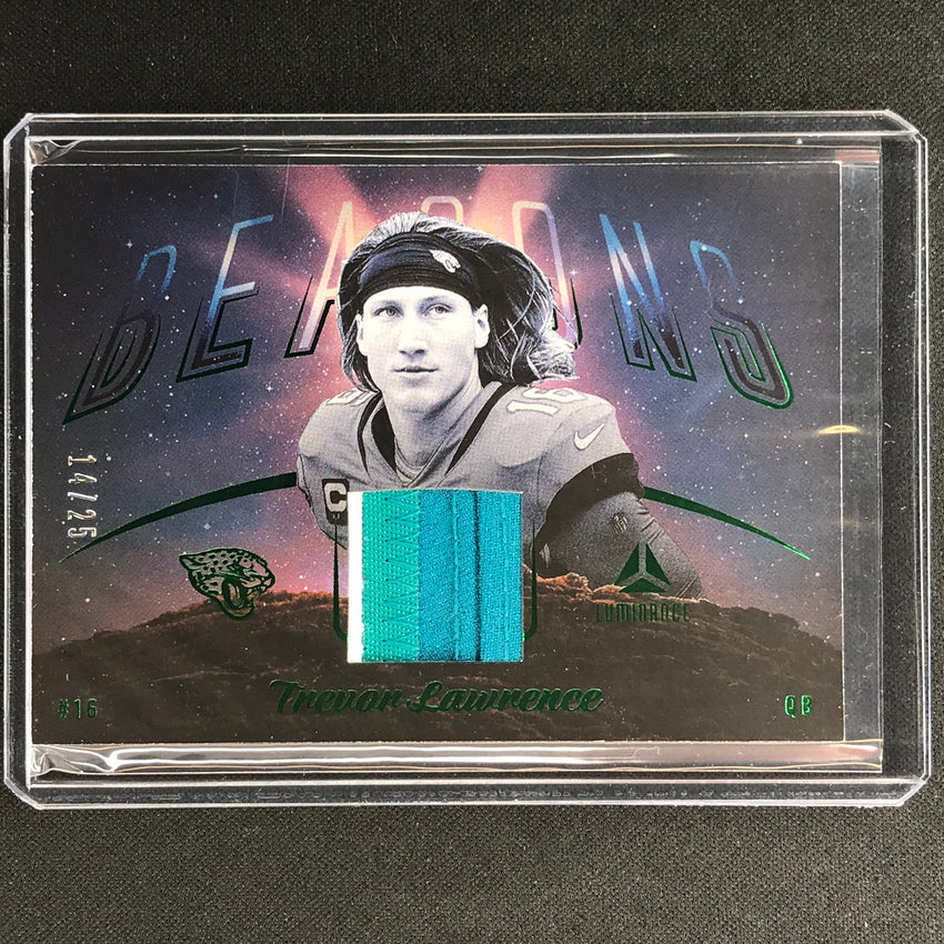 2023 Luminance Nfl Trevor Lawrence Beacons Relic Jersey Patch Prime Green 14/25