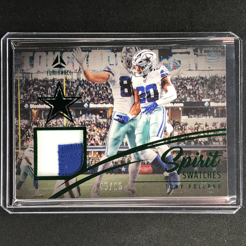 2023 Luminance Nfl Tony Pollard Spirit Swatches Jersey Patch Prime Green 5/25