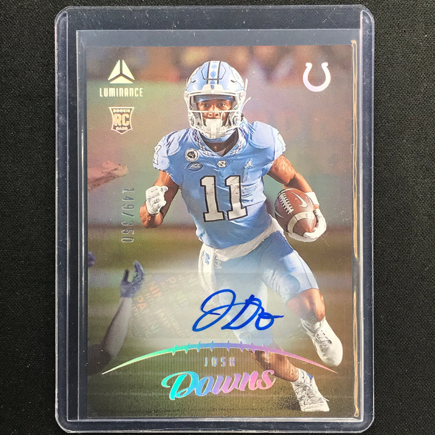 2023 Luminance Nfl Josh Downs Rookie Vertical Auto Silver 149/350