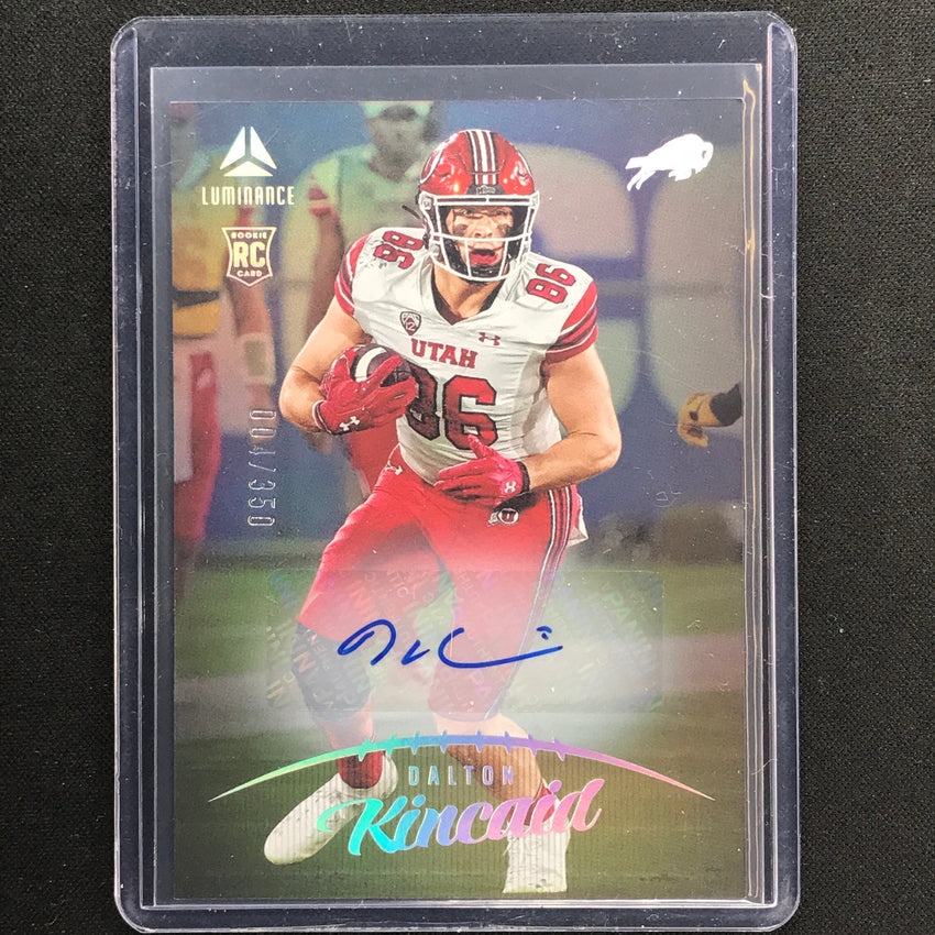 2023 Luminance Nfl Dalton Kincaid Rookie Vertical Auto Silver 4/350