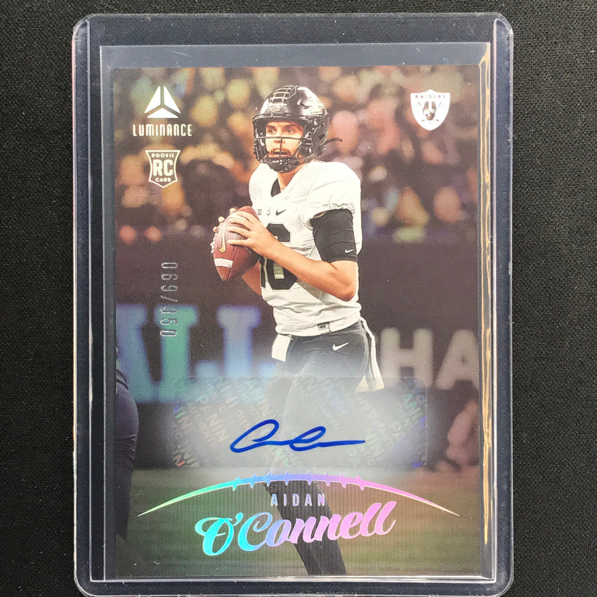 2023 Luminance Nfl Aidan Oconnell Rookie Vertical Auto Silver 69/350