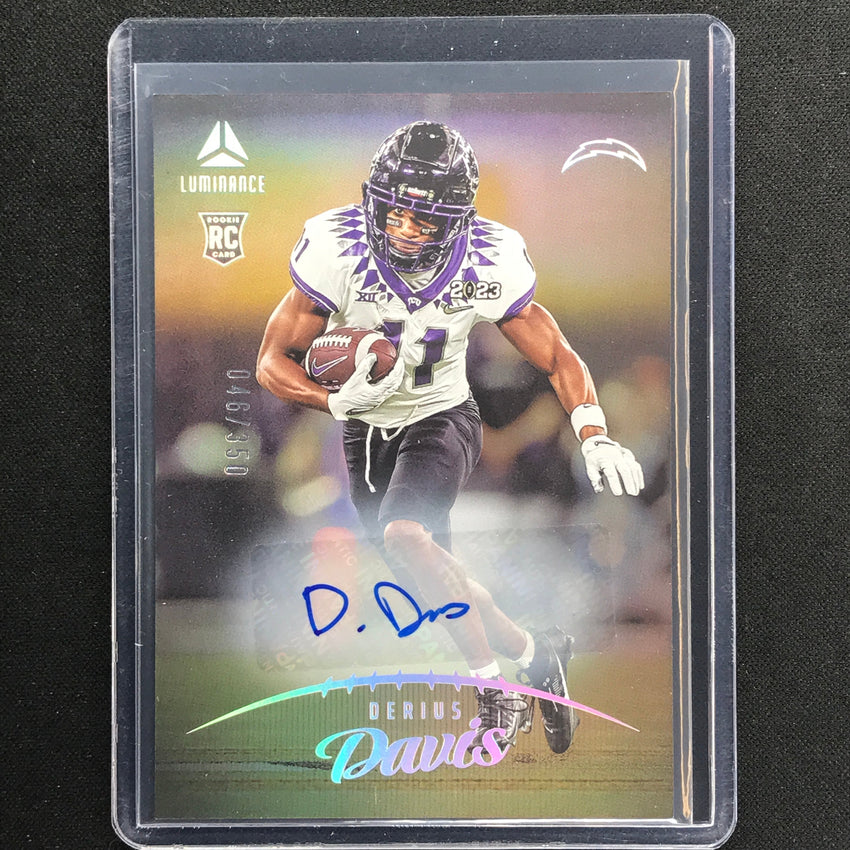 2023 Luminance Nfl Derius Davis Rookie Vertical Auto Silver 46/350