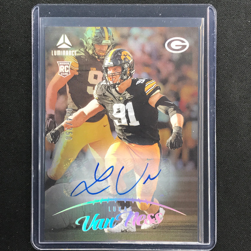2023 Luminance Nfl Lukas Van Ness Rookie Vertical Auto Silver 4/350