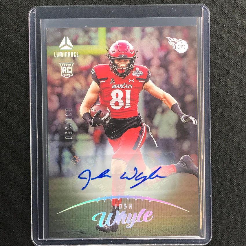 2023 Luminance Nfl Josh Whyle Rookie Vertical Auto Silver 31/350