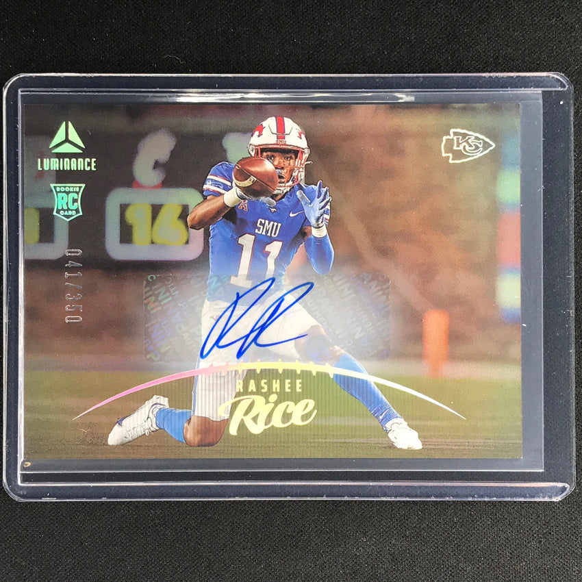2023 Luminance Nfl Rashee Rice Rookie Horizontal Auto Silver 41/350