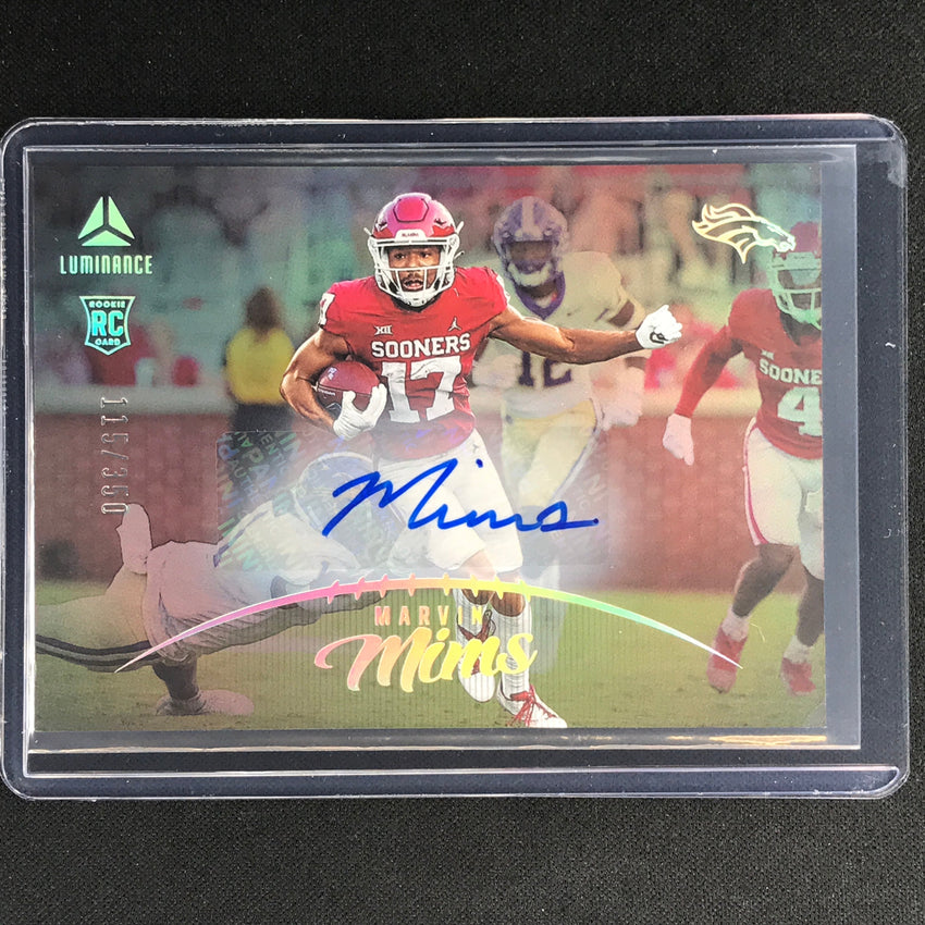 2023 Luminance Nfl Marvin Mims Rookie Horizontal Auto Silver 115/350