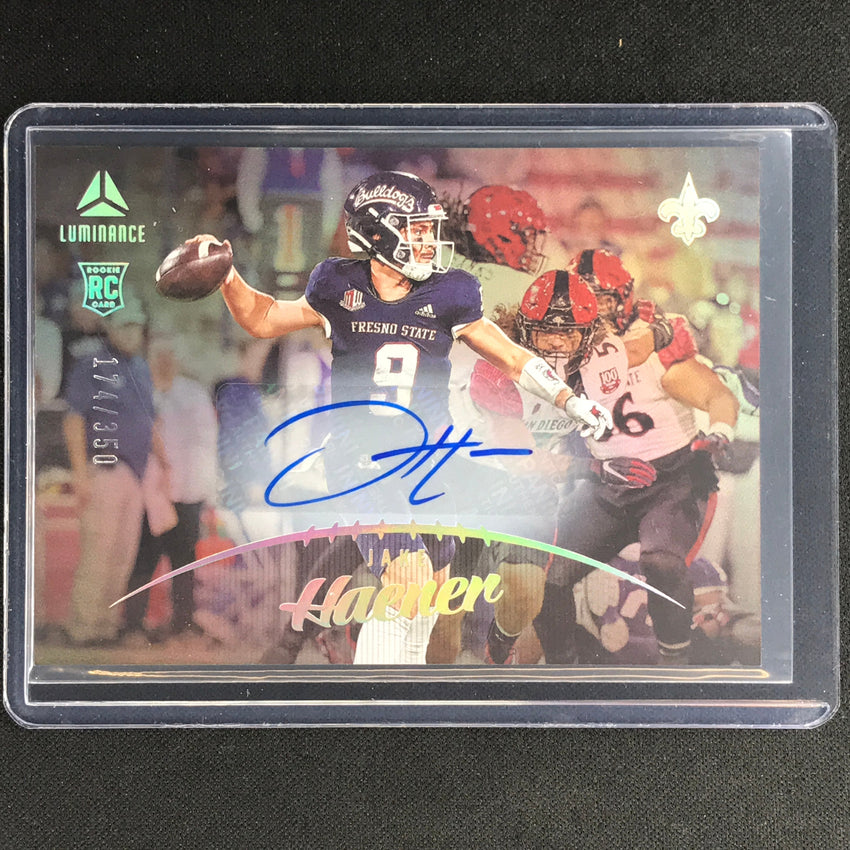2023 Luminance Nfl Jake Haener Rookie Horizontal Auto Silver 174/350