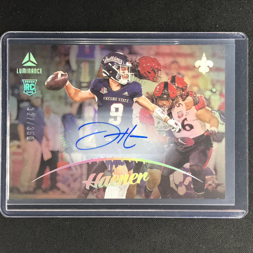 2023 Luminance Nfl Jake Haener Rookie Horizontal Auto Silver 327/350