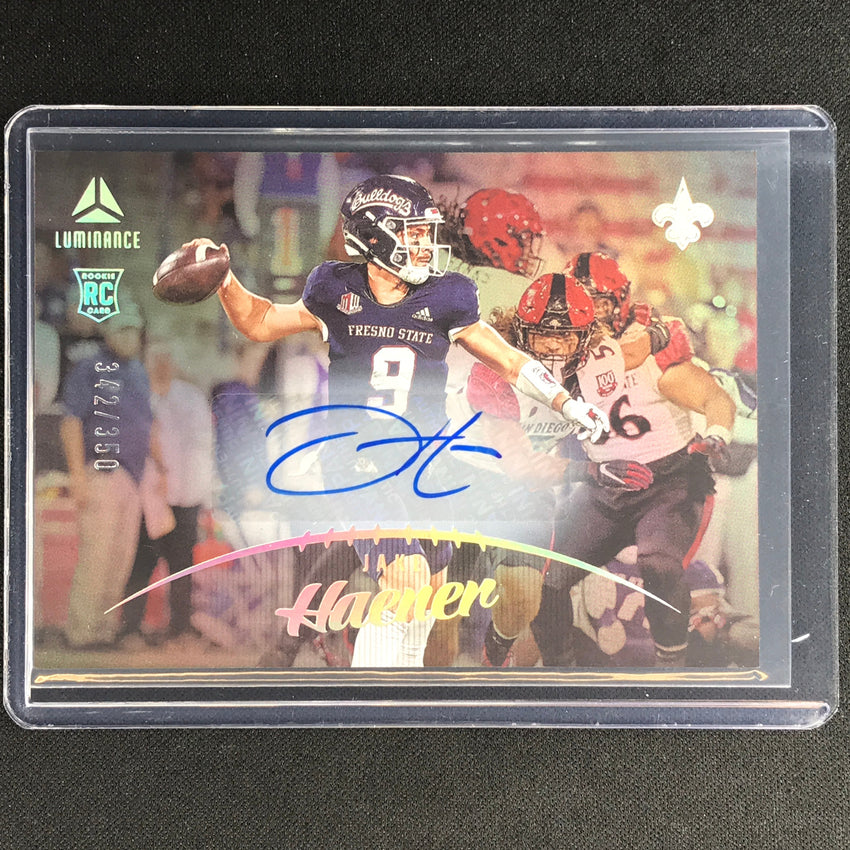 2023 Luminance Nfl Jake Haener Rookie Horizontal Auto Silver 342/350