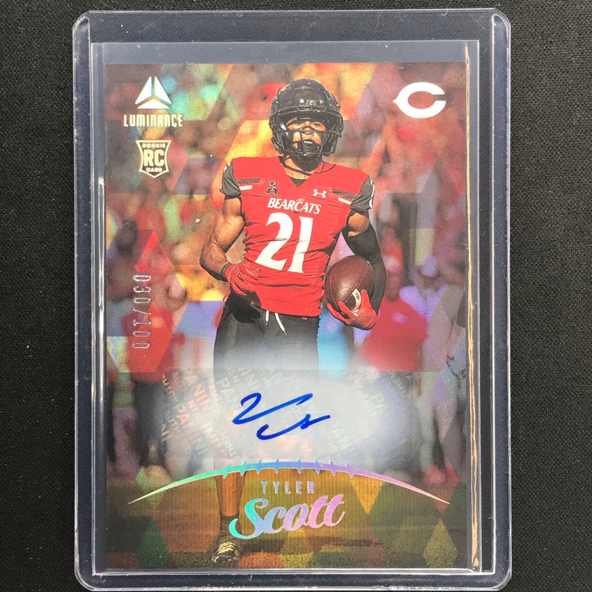 2023 Luminance Nfl Tyler Scott Rookie Vertical Auto Cubic Gold 30/100