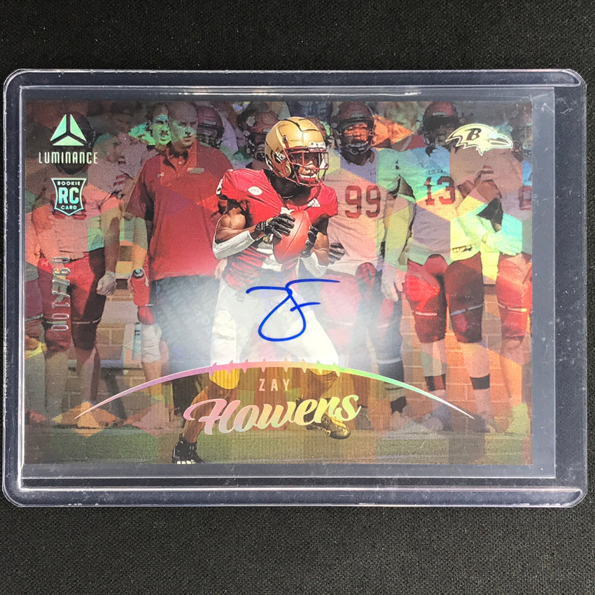 2023 Luminance Nfl Zay Flowers Rookie Horizontal Auto Cubic Gold 97/100