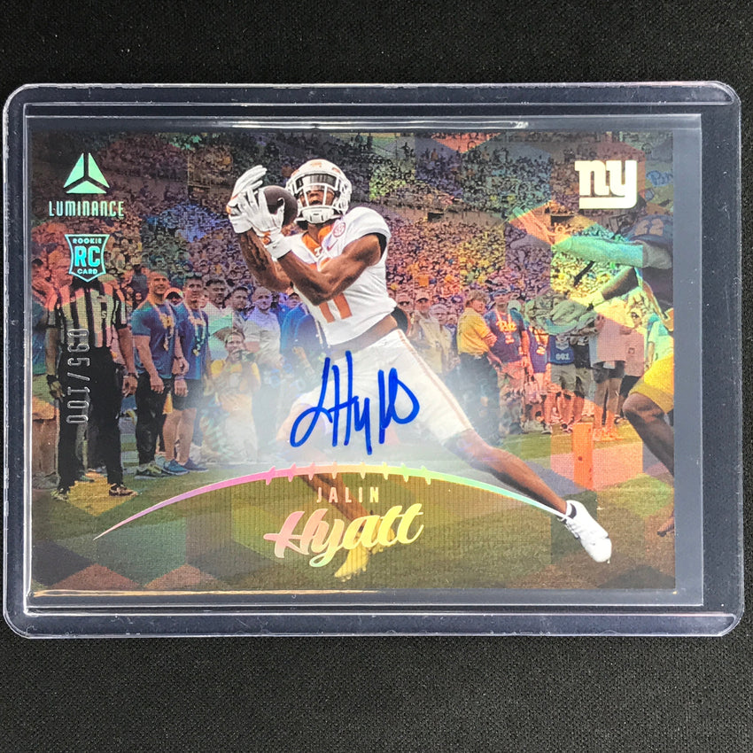 2023 Luminance Nfl Jalin Hyatt Rookie Horizontal Auto Cubic Gold 95/100