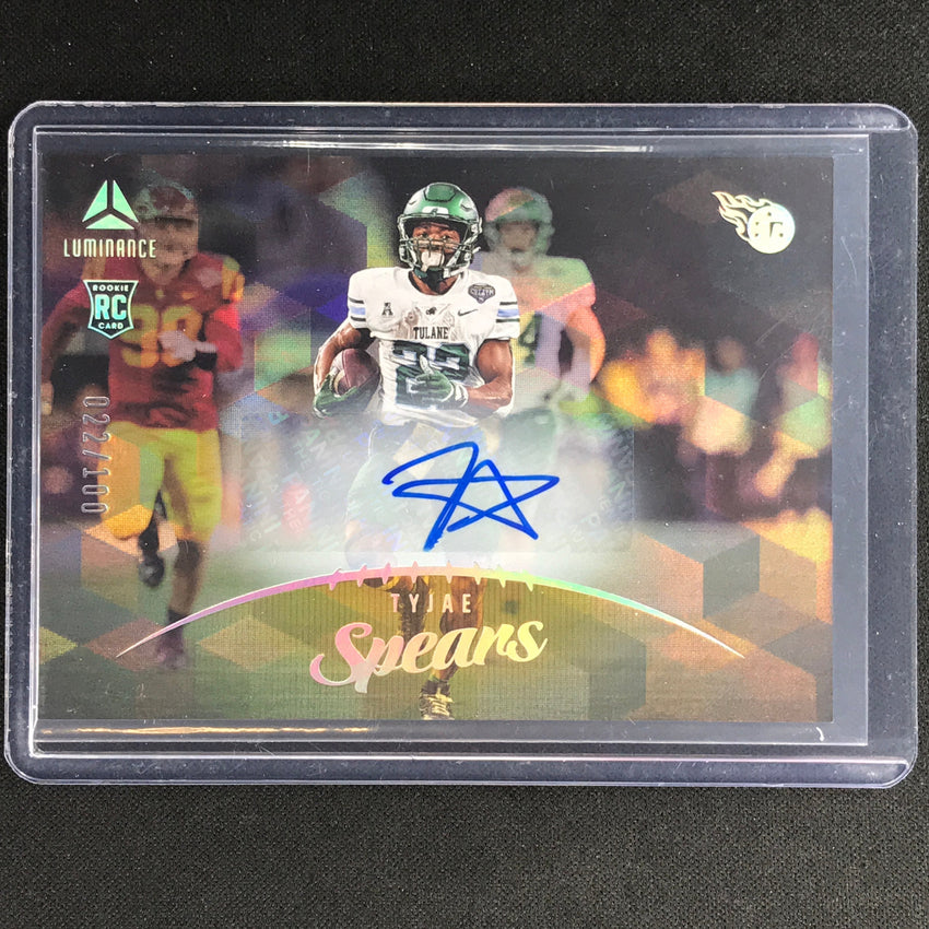 2023 Luminance Nfl Tyjae Spears Rookie Horizontal Auto Cubic Gold 22/100