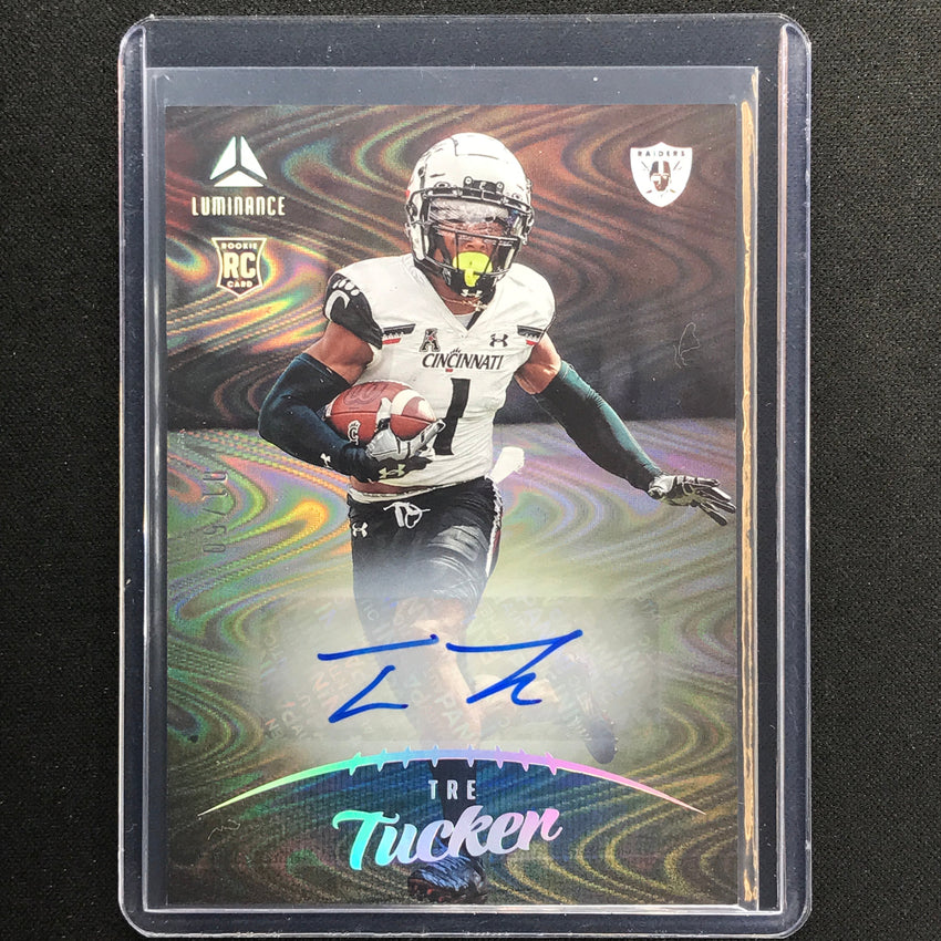 2023 Luminance Nfl Tre Tucker Rookie Vertical Auto Blue 1/50