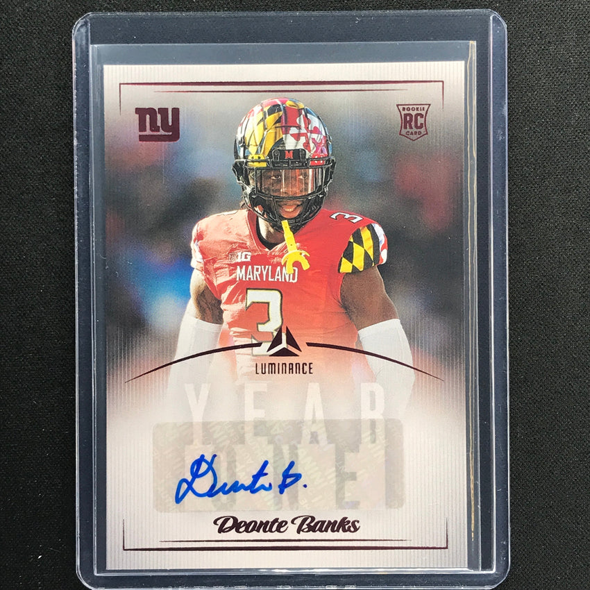 2023 Luminance Nfl Deonte Banks Year One Signatures Rookie Auto Red Sp No Sdb