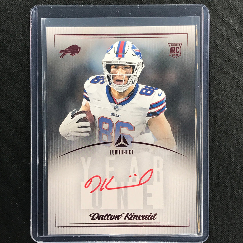 2023 Luminance NFL DALTON KINCAID Year One Signature RPS Rookie Auto Red SP #DKI