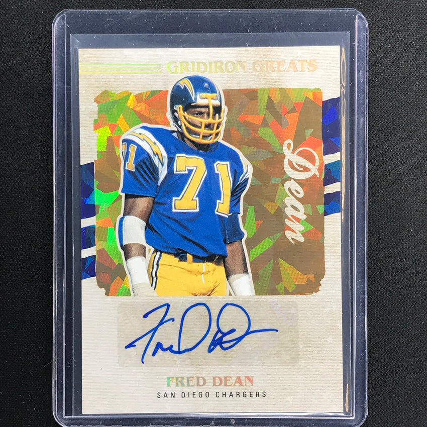 2023 Luminance Nfl Fred Dean Gridiron Greats Cracked Ice Auto No 87