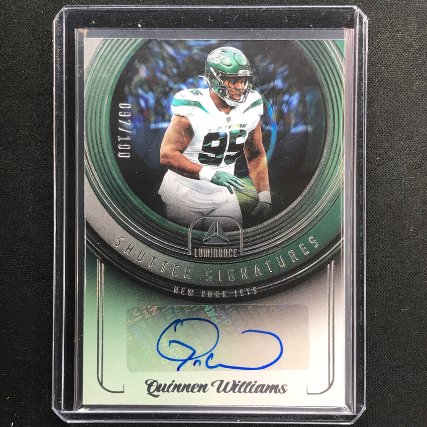 2023 Luminance Nfl Quinnen Williams Shutter Signatures Auto Silver 97/100