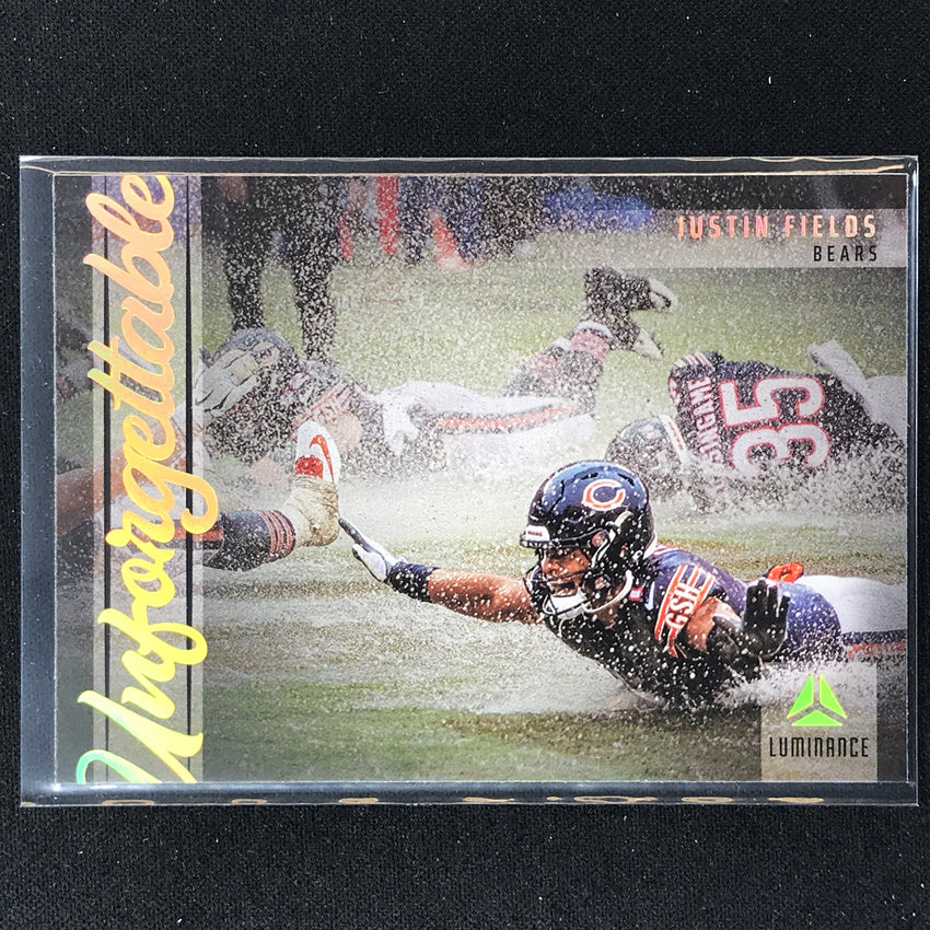 2023 Luminance Nfl Justin Fields Unforgettable Base No 12