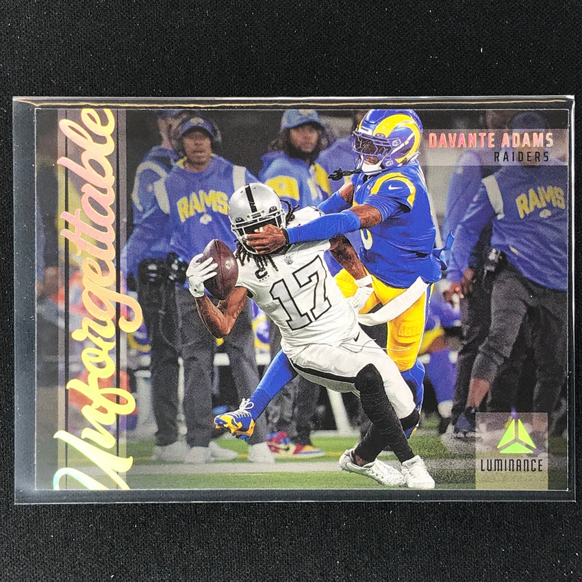 2023 Luminance Nfl Davante Adams Unforgettable Base No 15
