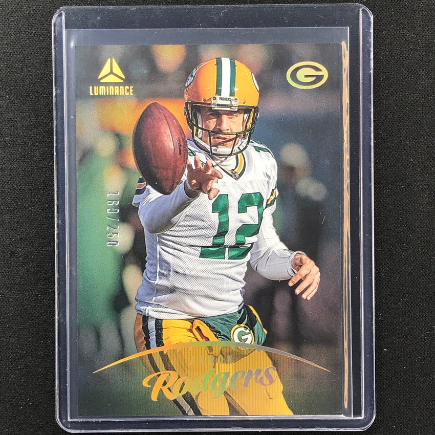 2023 Luminance Nfl Aaron Rodgers Vertical Gold /250 No 16