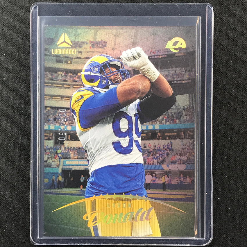 2023 Luminance Nfl Aaron Donald Vertical Gold /250 No 33