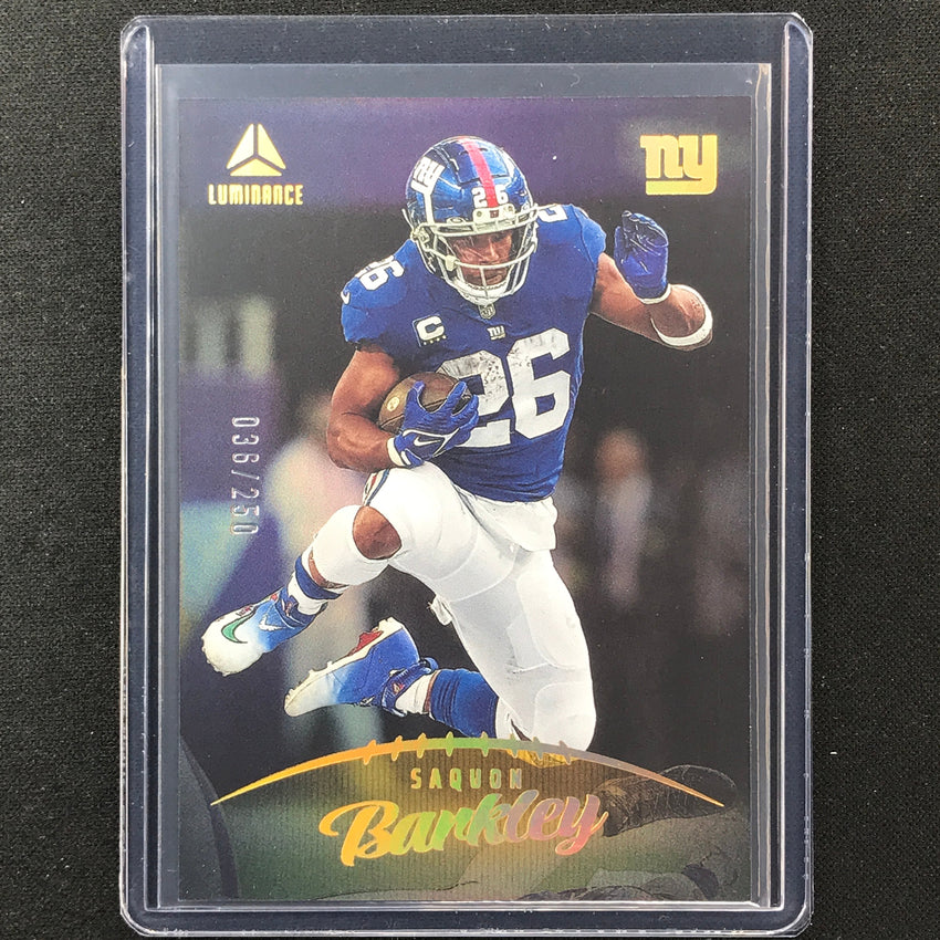 2023 Luminance Nfl Saquon Barkley Vertical Gold /250 No 53