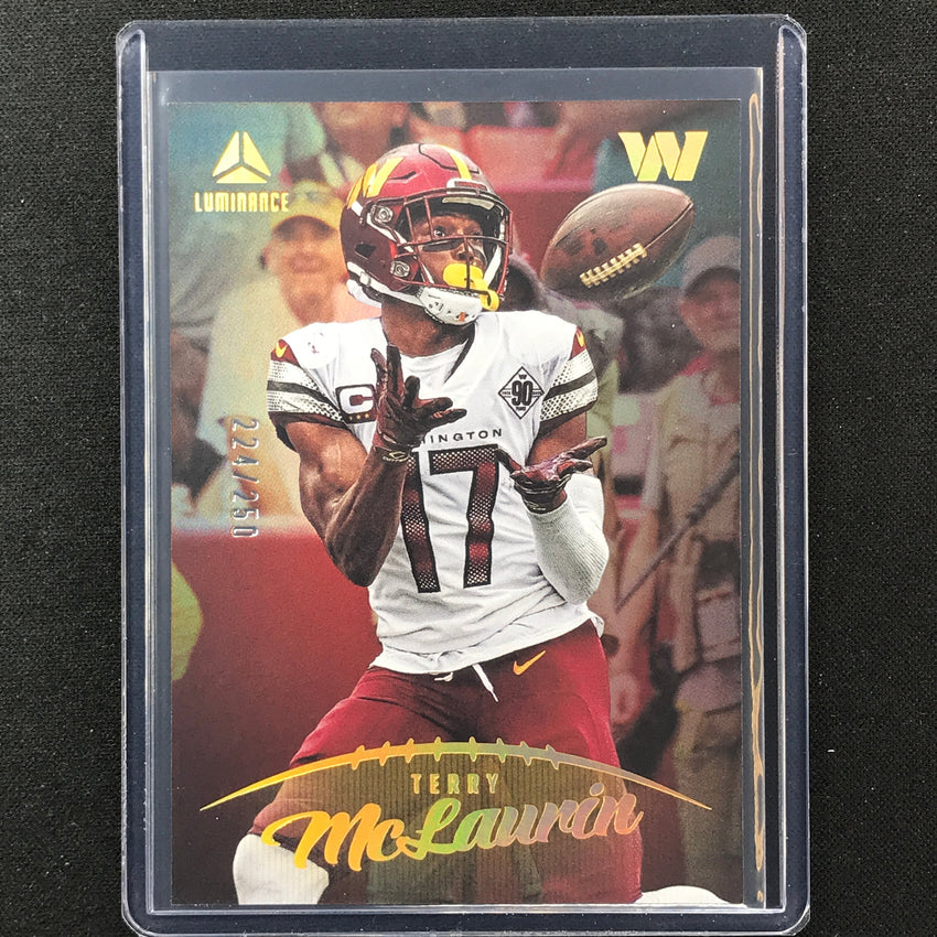 2023 Luminance Nfl Terry Mclaurin Vertical Gold /250 No 57