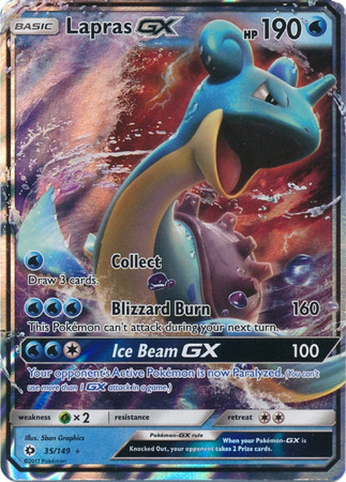Lapras GX - 35/149 - Ultra Rare - Sun & Moon Base Set-Cherry Collectables