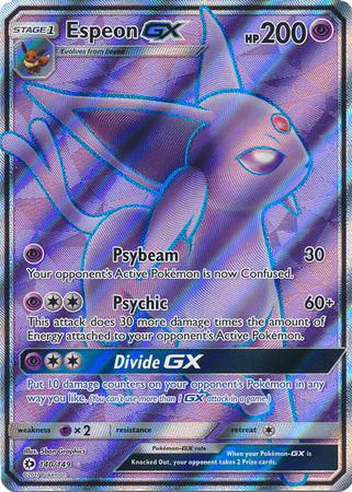 Espeon GX - 140/149 - Full Art Ultra Rare - Sun & Moon Base Set-Cherry Collectables