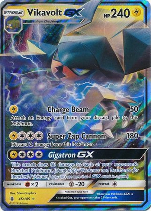Vikavolt GX - 45/145 - Ultra Rare - Guardians Rising-Cherry Collectables