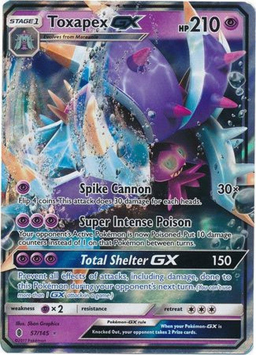 Toxapex GX - 57/145 - Ultra Rare - Guardians Rising-Cherry Collectables
