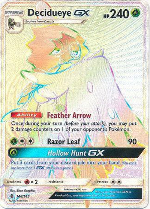 HYPER RARE Decidueye GX - 146/145