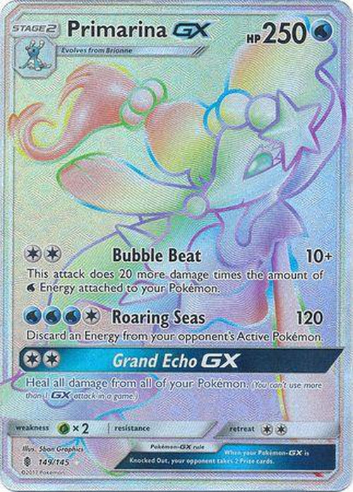 Primarina GX - 149/145 - Hyper Rare - Guardians Rising-Cherry Collectables