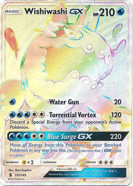 HYPER RARE Wishiwashi GX - 151/145 - Guardians Rising Cherry Collectables HYPER RARE Wishiwashi GX - 151/145 - Guardians Rising Cherry Collectables