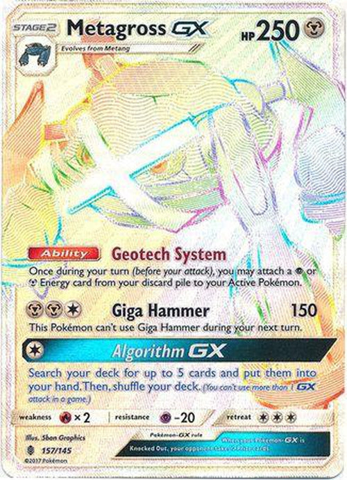Metagross GX - 157/145 - Hyper Rare - Guardians Rising-Cherry Collectables