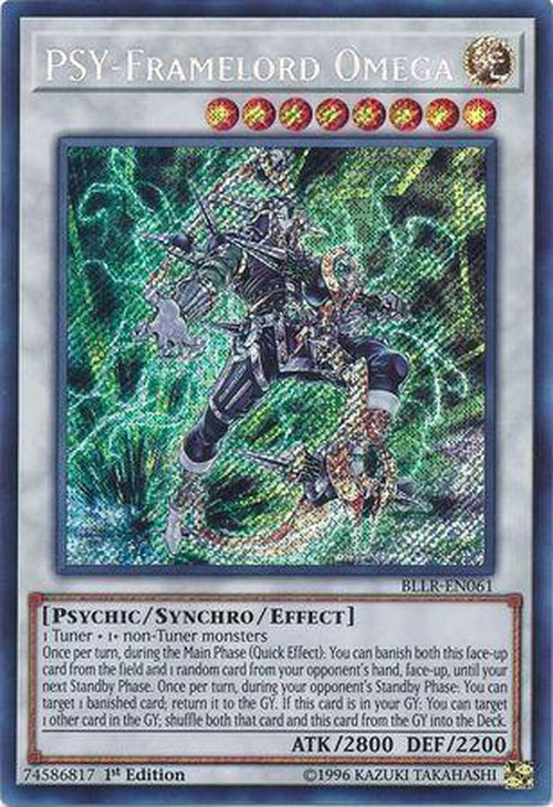 PSY-Framelord Omega - BLLR-EN061 - Secret Rare 1st Edition-Cherry Collectables