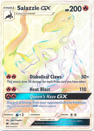 Salazzle GX - 151/147 - Hyper Rare - Burning Shadows-Cherry Collectables