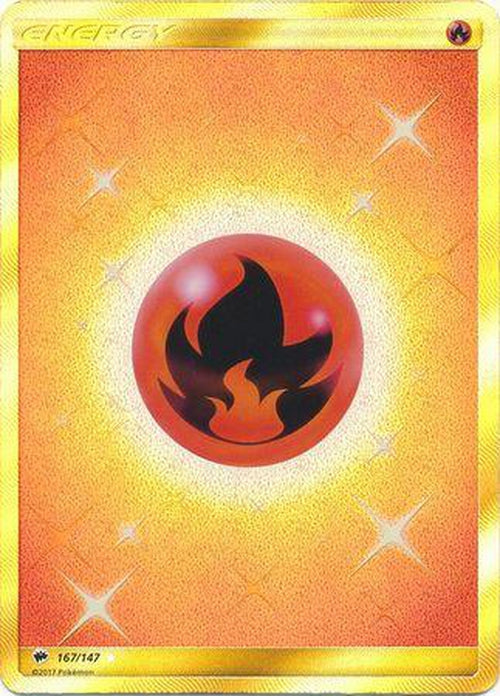 secret rare energy cards SECRET RARE Fire Energy - 167/147
