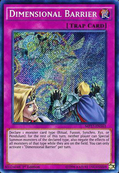 Dimensional Barrier - MP17-EN163 - Secret Rare 1st Edition-Cherry Collectables