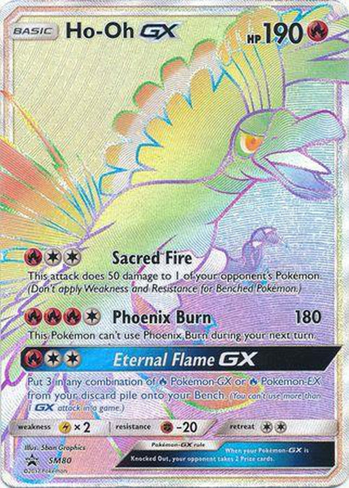Ho-Oh GX - SM80 - Full Art Rainbow Promo-Cherry Collectables