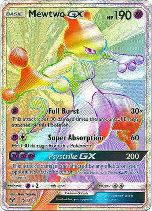 Mewtwo GX - 76/73 - Hyper Rare - Shining Legends-Cherry Collectables