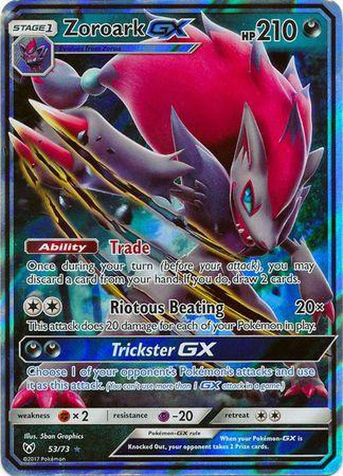 Zoroark GX - 53/73 - Ultra Rare - Shining Legends-Cherry Collectables