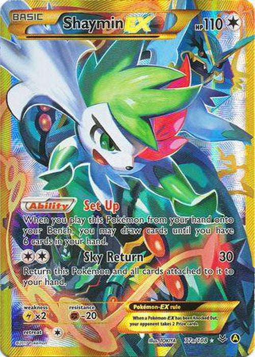 Shaymin EX - 77a/108 - Ultra Rare Alternate Art Promo - Roaring Skies-Cherry Collectables