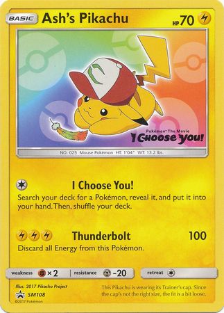 Ash's Pikachu - SM108 - I Choose You Promo-Cherry Collectables