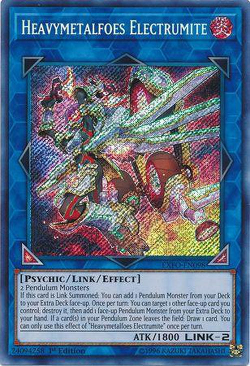 Heavymetalfoes Electrumite - EXFO-EN098 - Secret Rare 1st Edition-Cherry Collectables